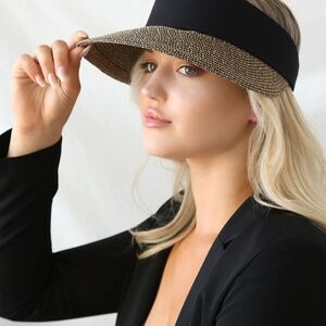 Stylish Black and Tan Women's Visor